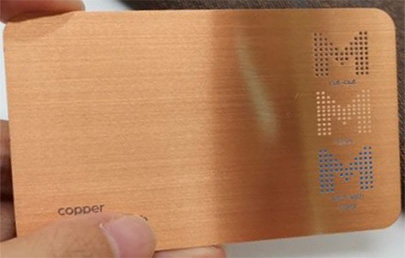 銅製メタルカードサンプル